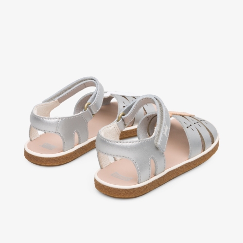 Camper Twins Sandals Silver / White - Kids Singapore BWKNVT-072